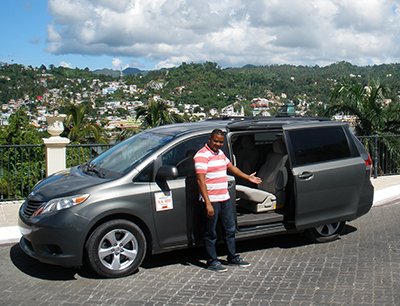 Taxi service at AZS Samana International Airport in Dominican Republic.